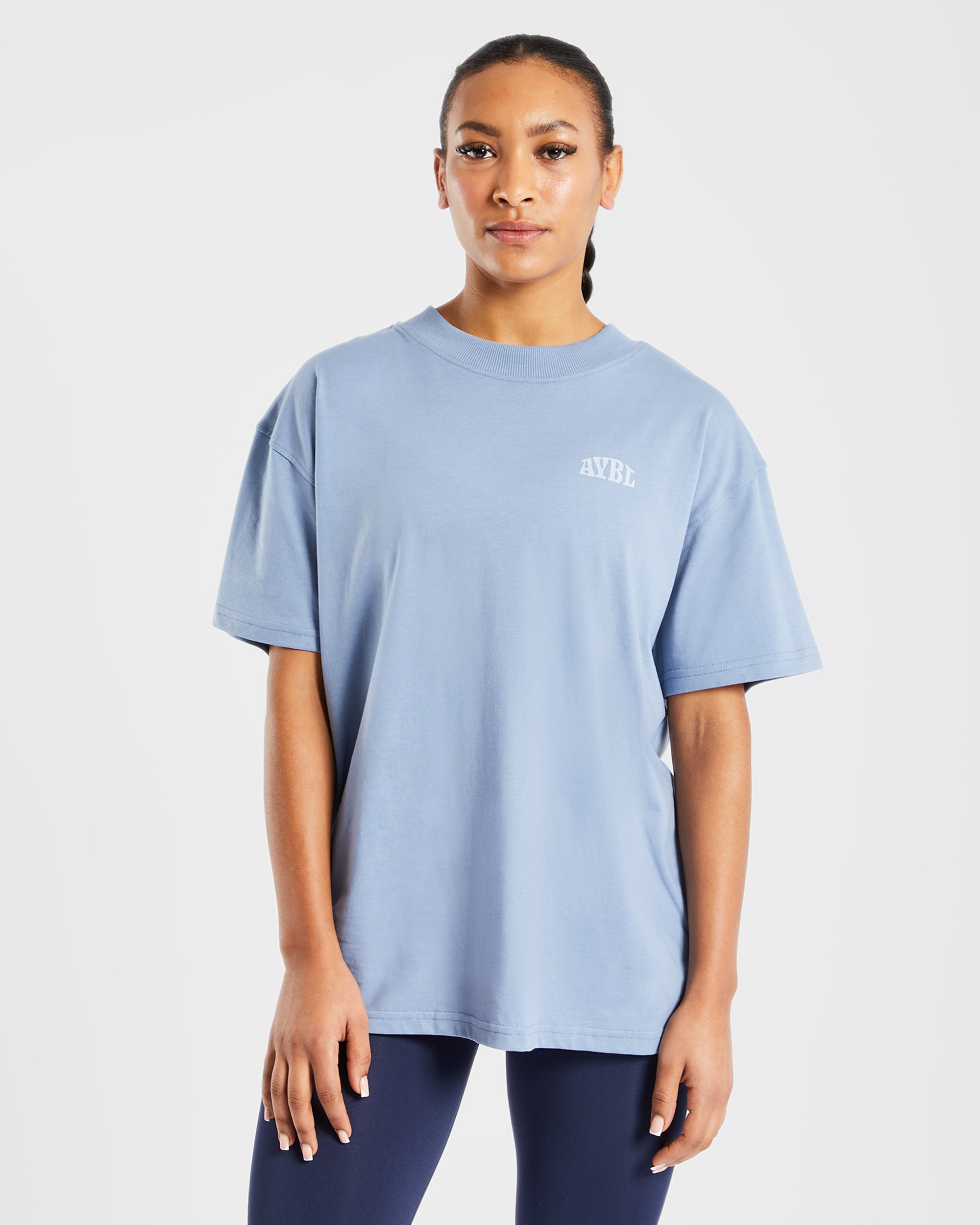 T-shirt Oversized Mind Over Matter - Blu