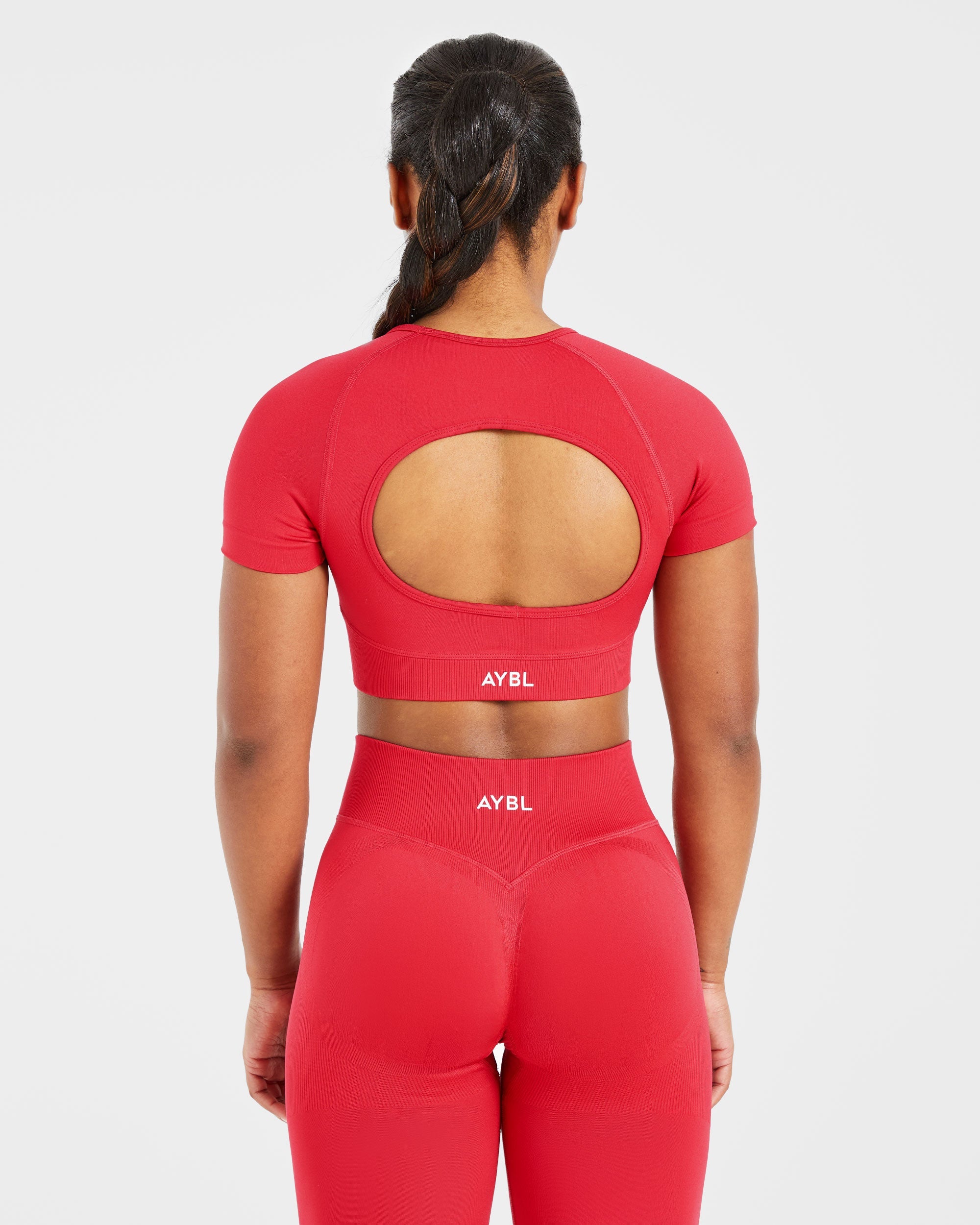 Adapt Seamless Crop Top - Rosso Salsa