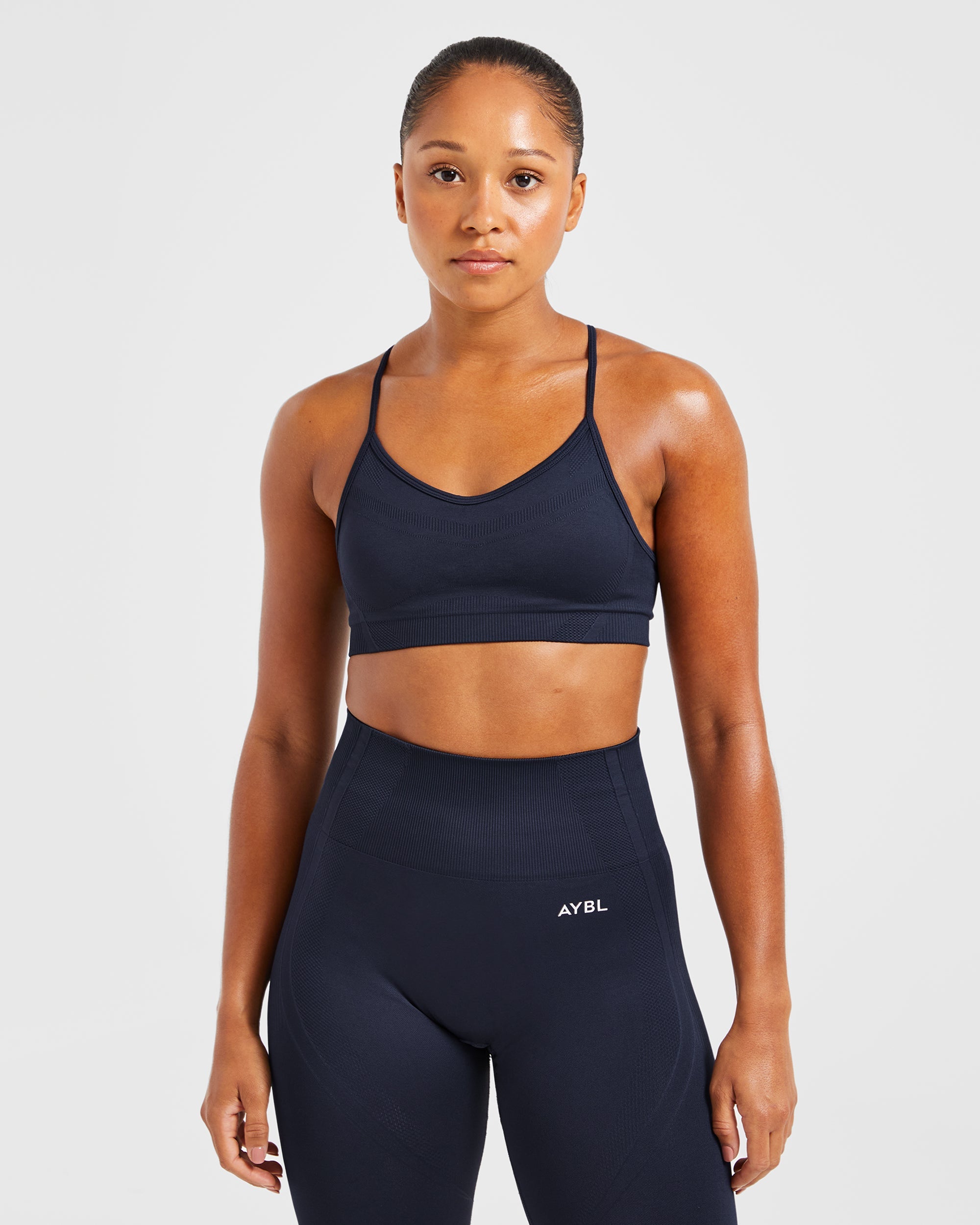 Balance V3 Sports Bra Senza Cuciture con Cinturini - Blu Navy