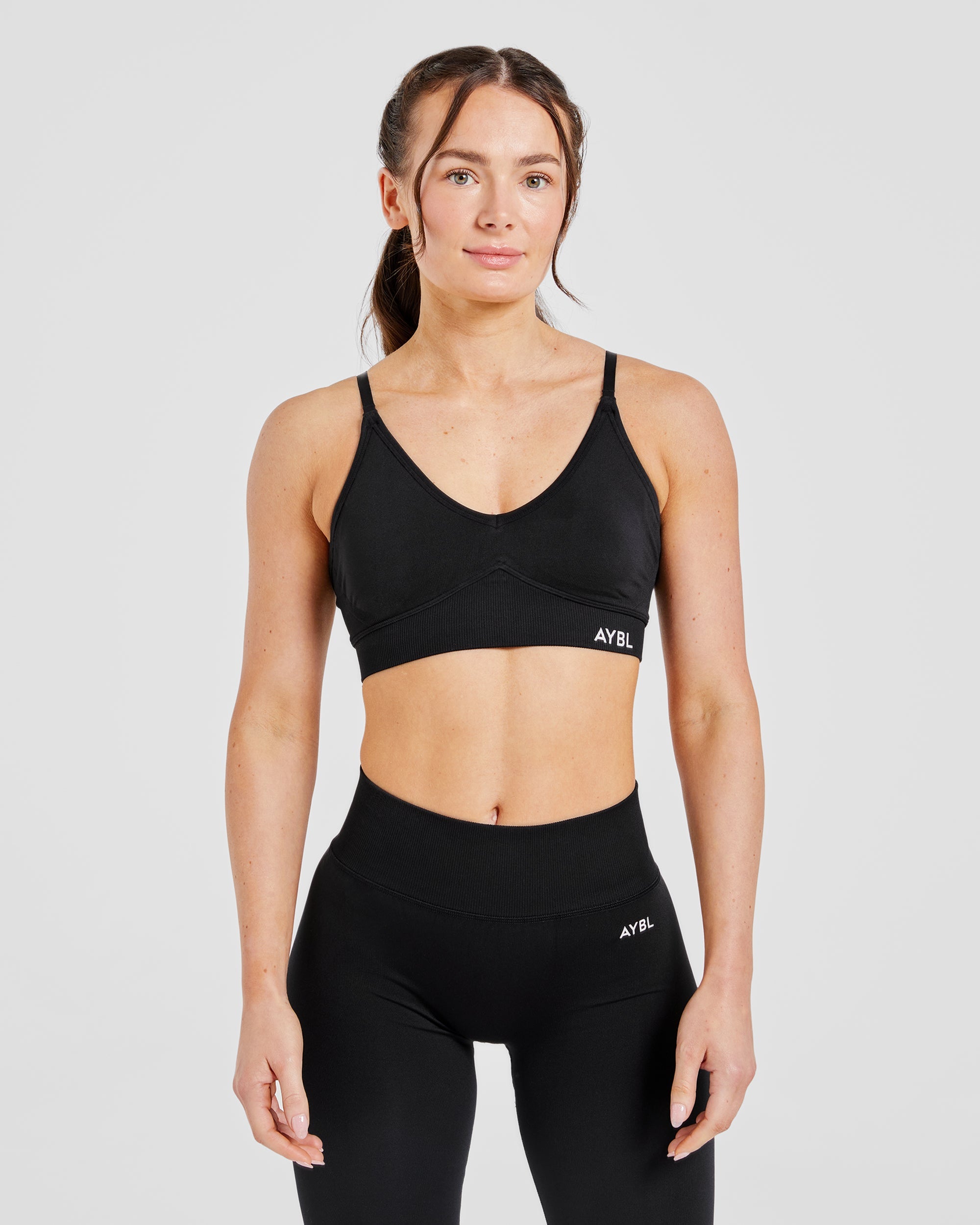 Adattabile Sports Bra Senza Cuciture - Nero