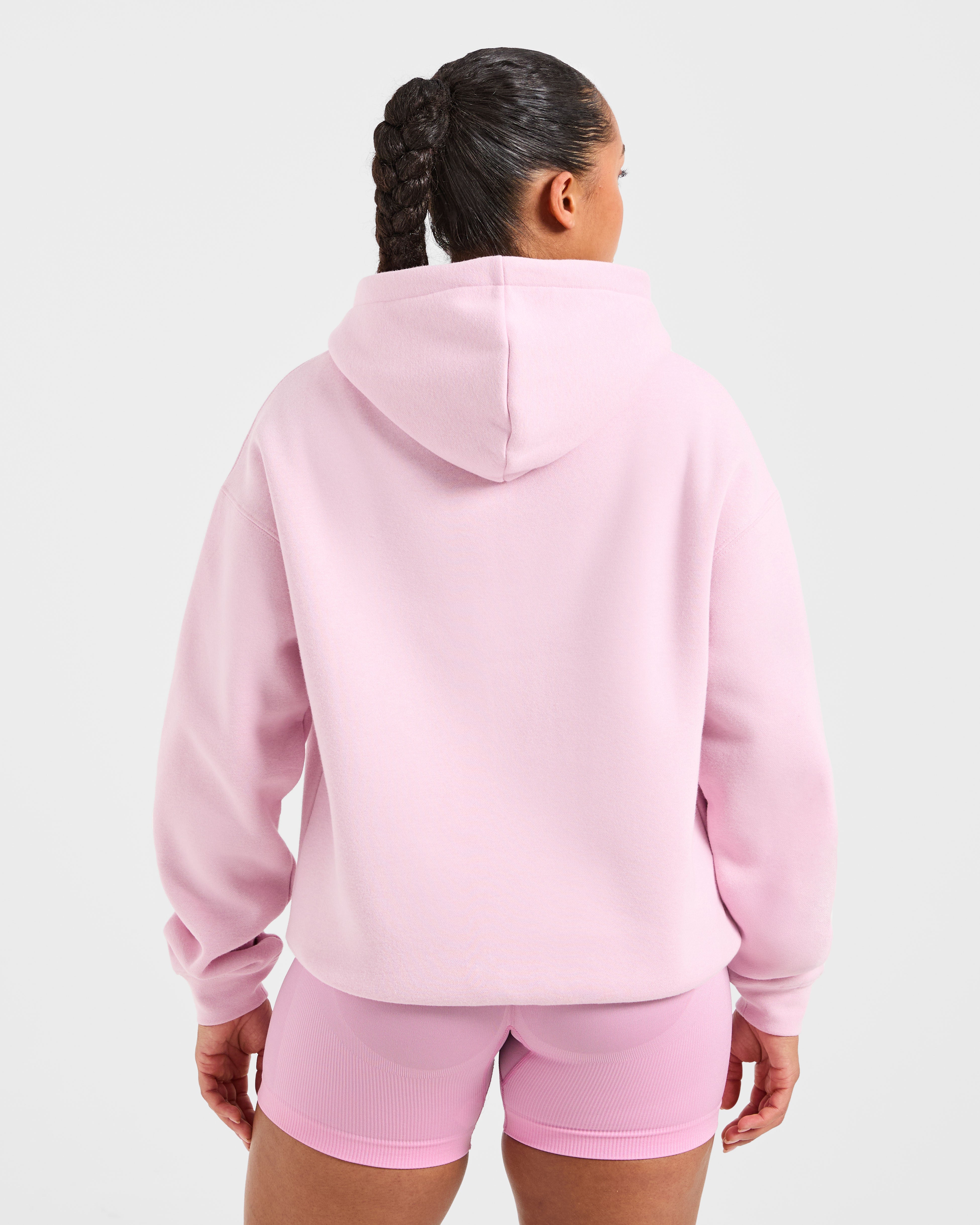 Felpe Oversized con Applique Athletics - Rosa Zucchero