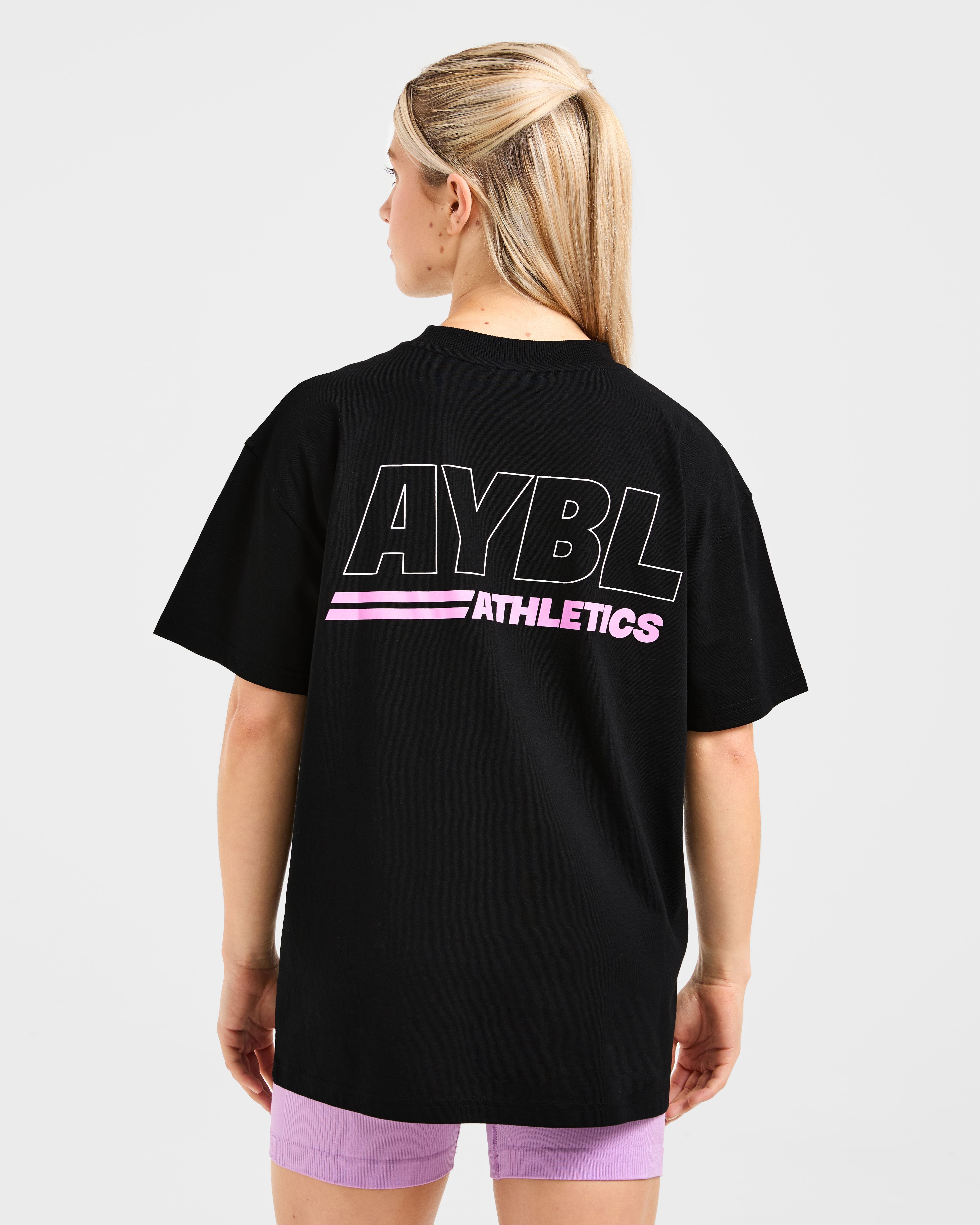 T-shirt Oversized da Atletica - Nero/Rosa
