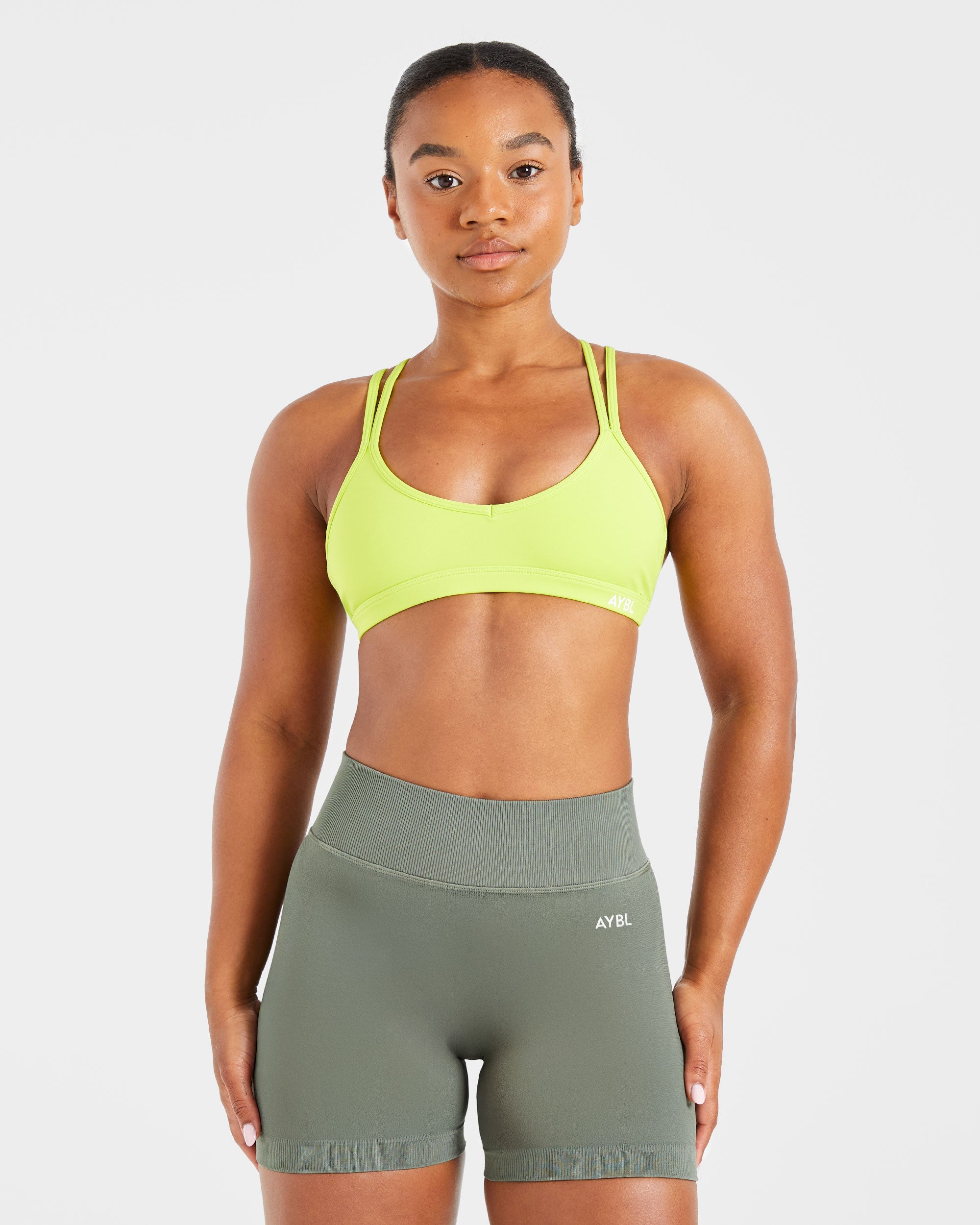 Sports Bra Essenziale a Spalline - Lime Punch