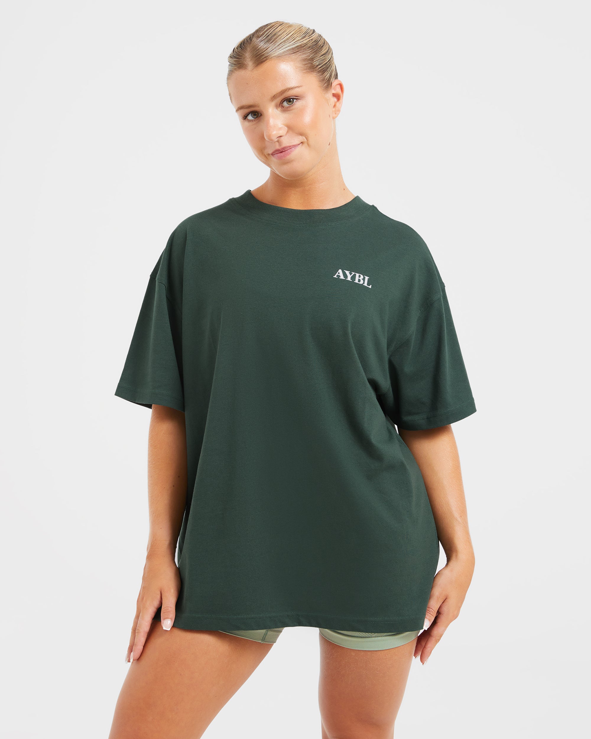 T-shirt Oversized Do It For You - Verde Foresta