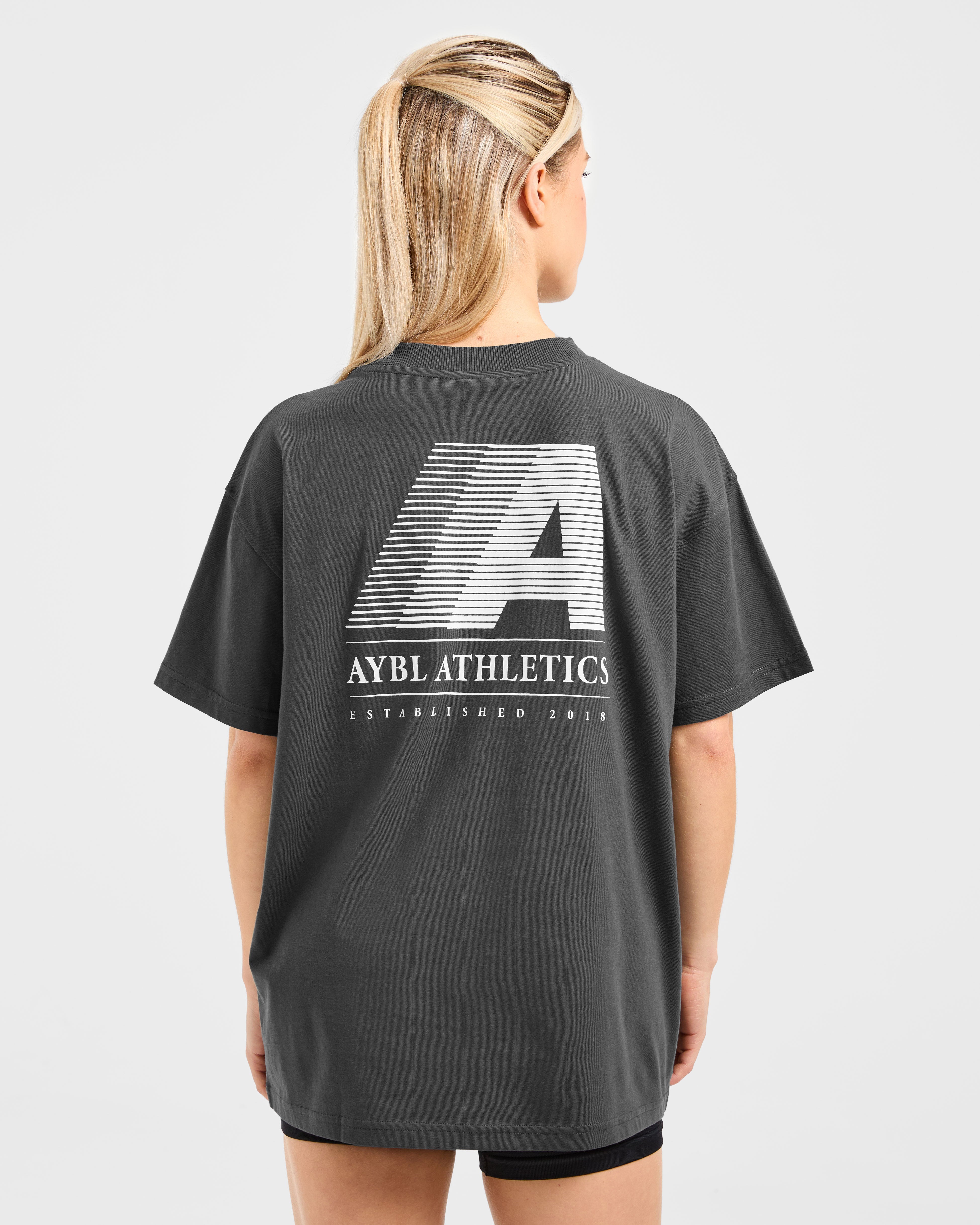 T-shirt Oversized Retro Athletics - Grigio