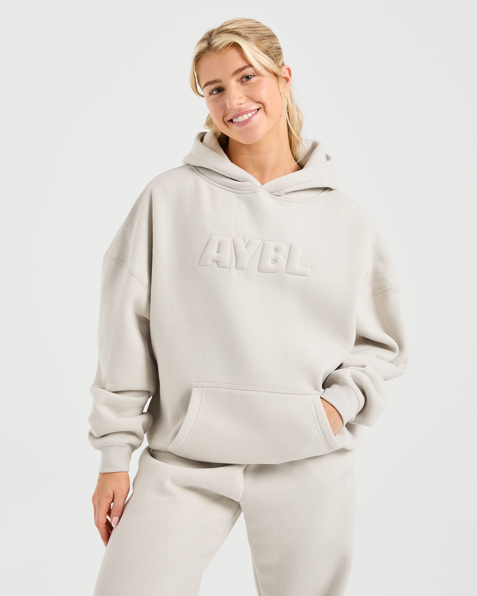 Felpe Oversized Classica in Felpa - Sabbia