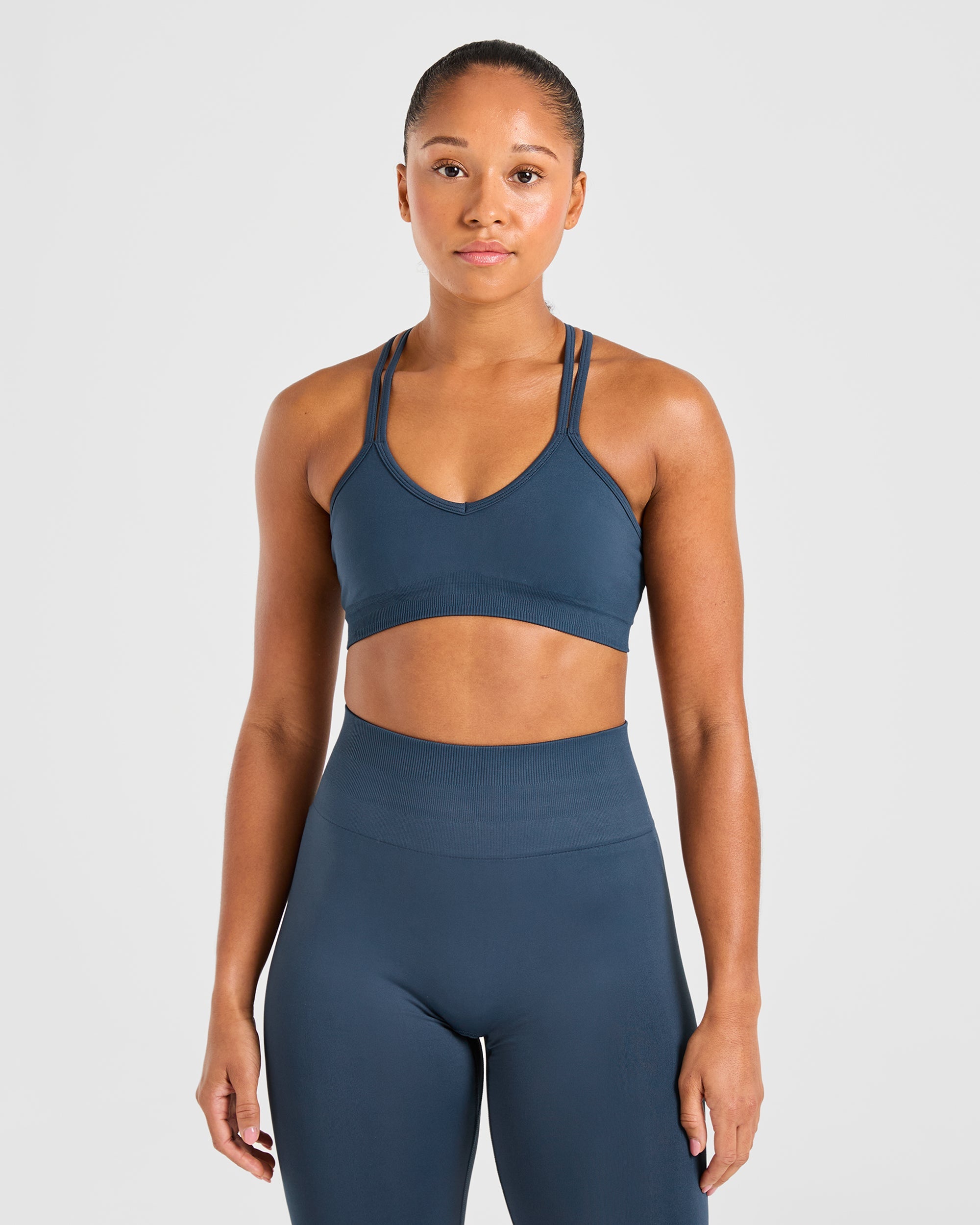 Sports Bra Senza Cuciture Power - Teal Oceano