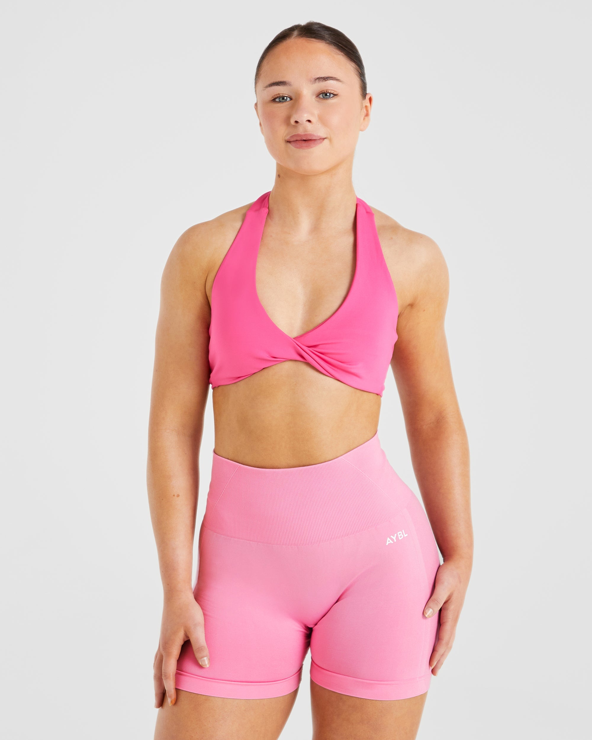 Sports Bra Essenziale a Spalline - Hot Pink