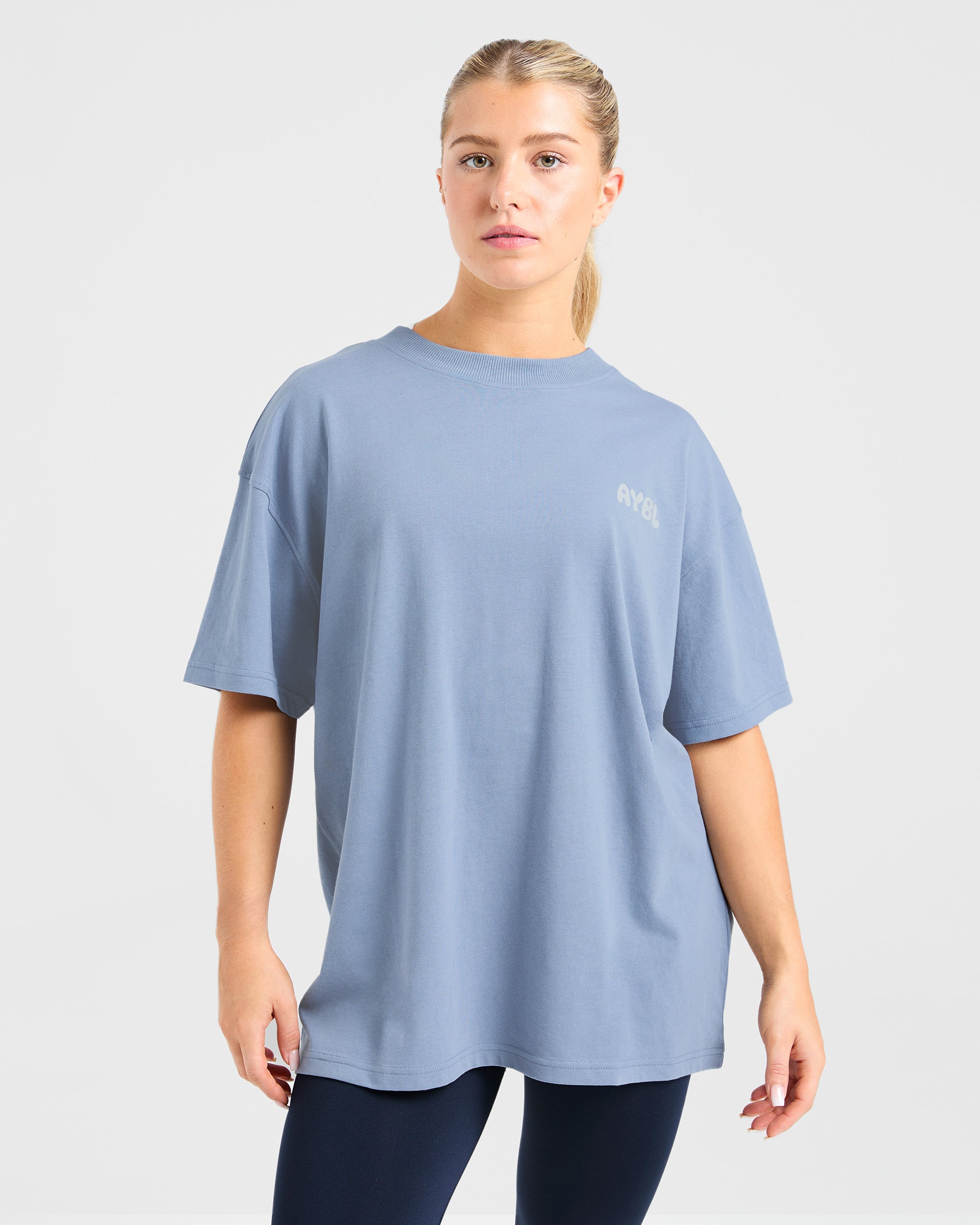 T-shirt Oversized Mind Over Matter V2 - Blu