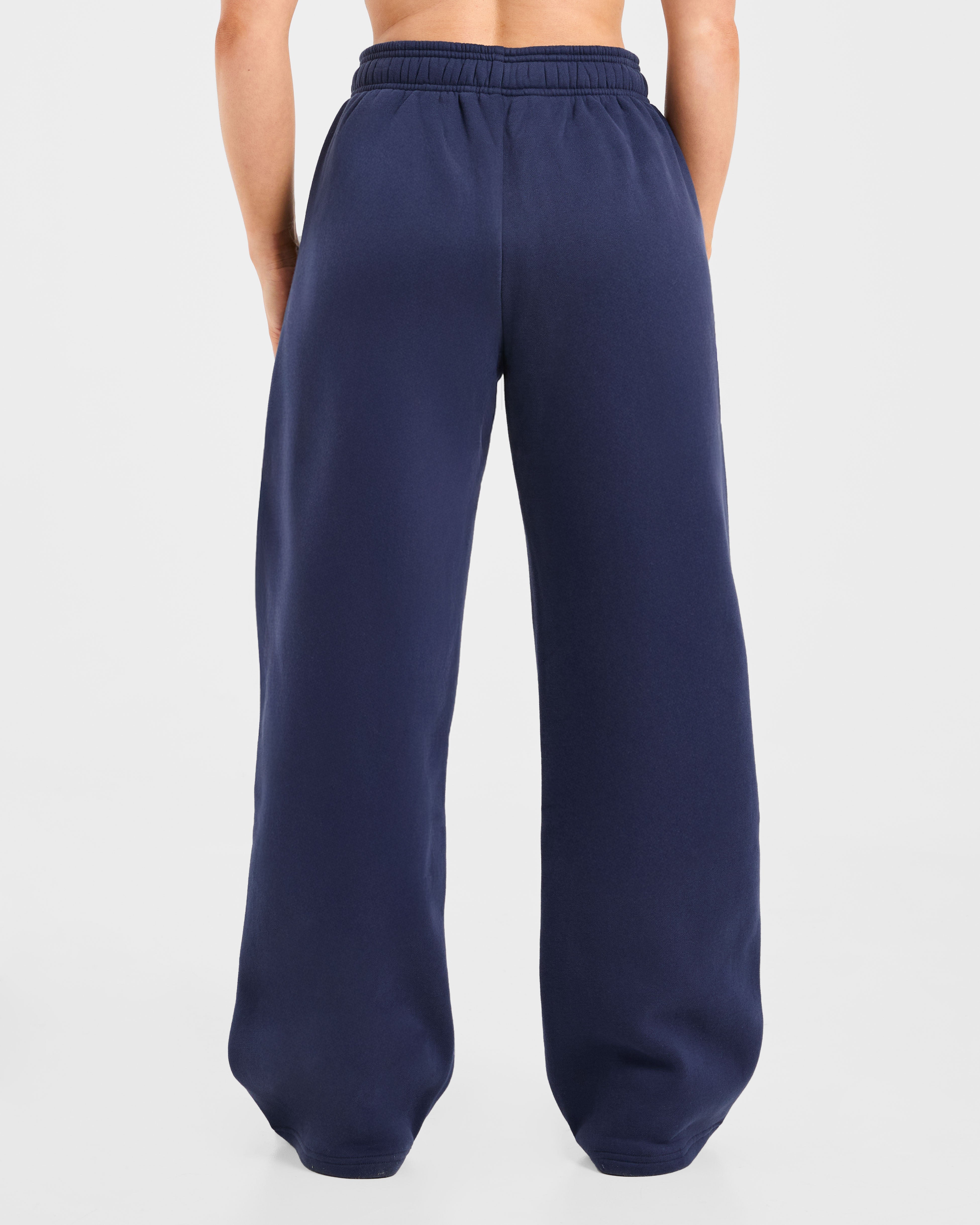 Pantaloni da Jogging AYBL Sports Outline Oversized a Gambe Dritte - Blu Navy