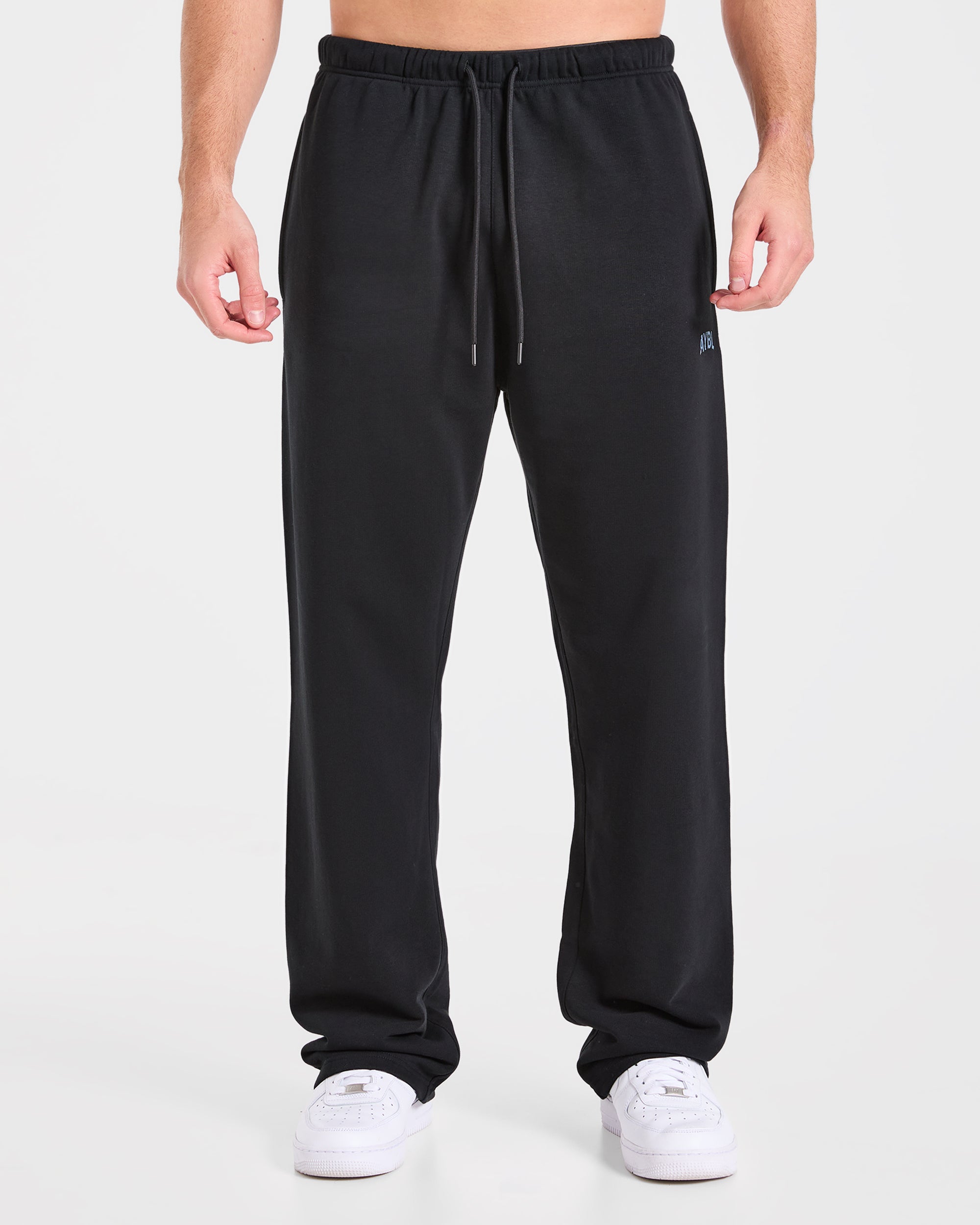 Pantaloncini Larghi per Uomo Strength Division a Gamba Dritta - Nero/Blu