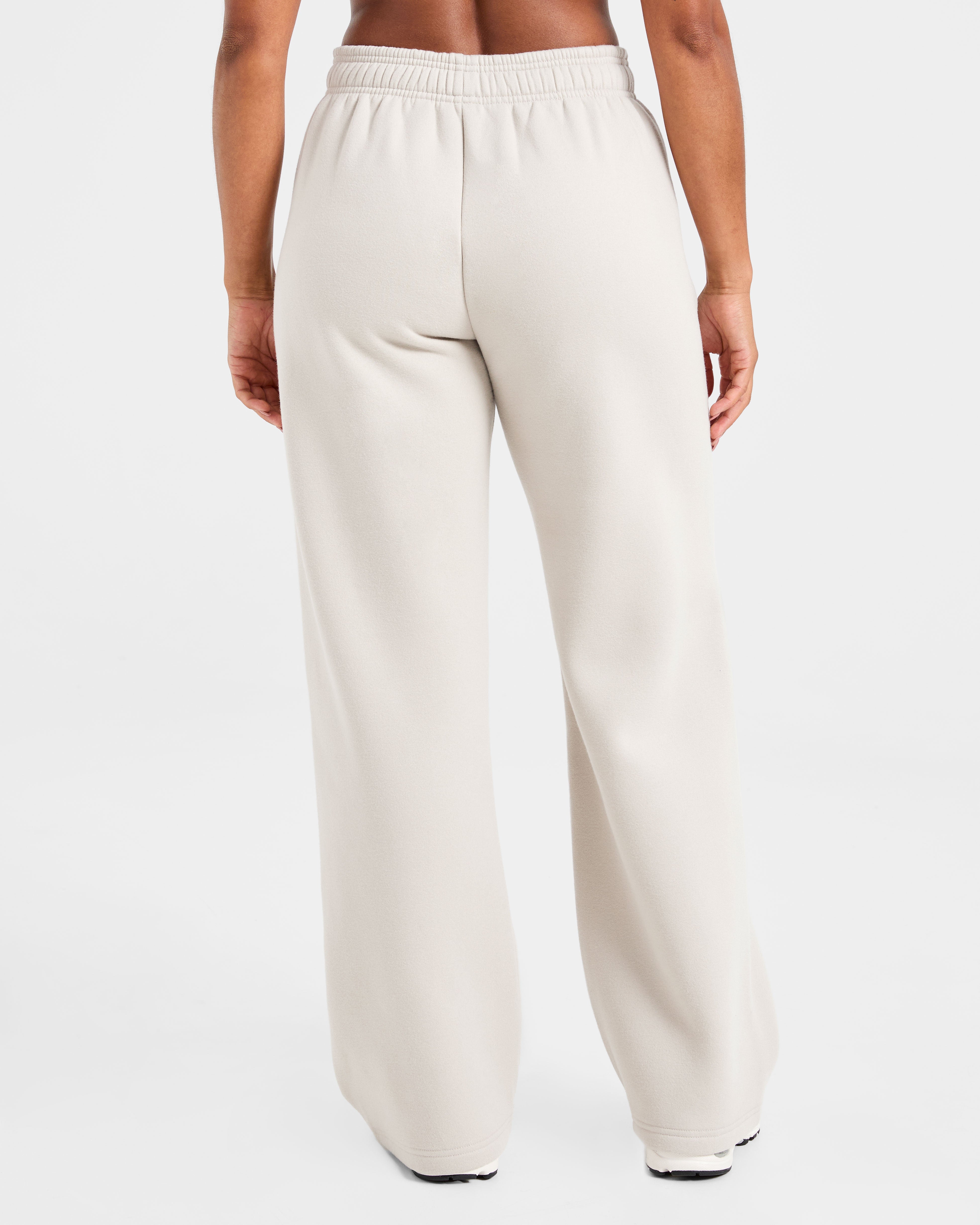 Pantaloncini Larghi in Felpa Classici con Gambe Dritte - Sabbia