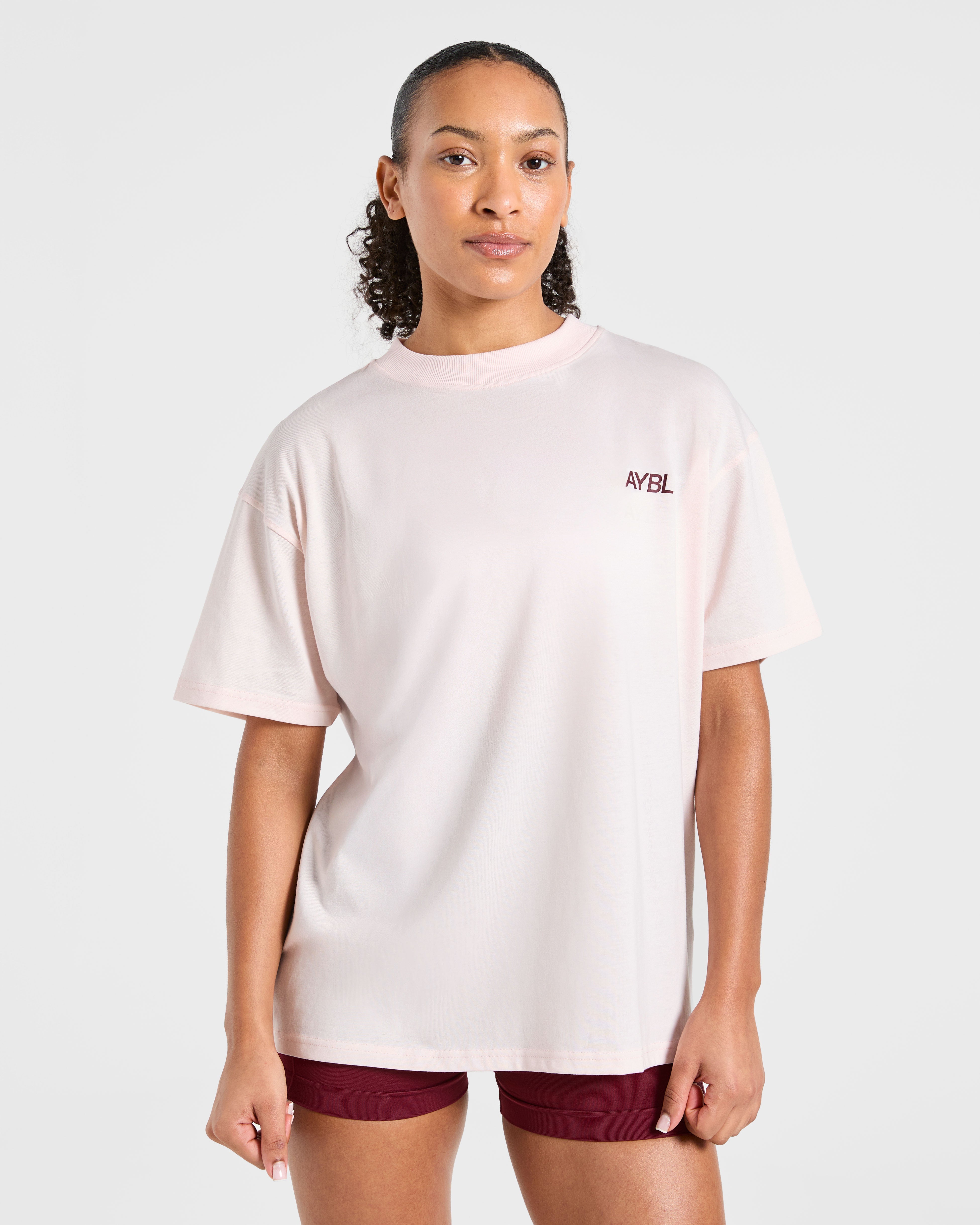 Sport Society T-Shirt Oversized - Rosa